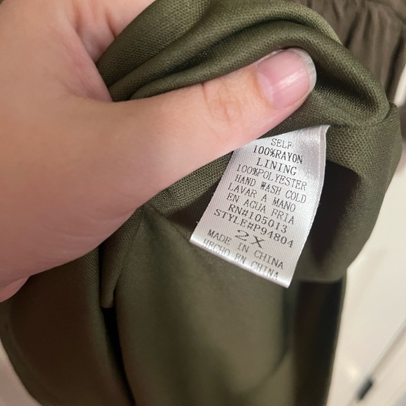 Andree by Unit Olive Green Dress Size 2X - Picture 11 of 13